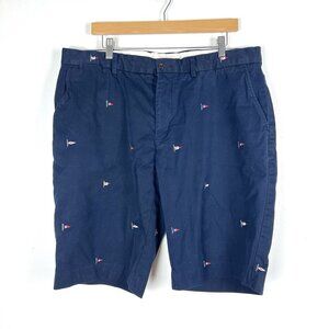 VTG Polo Ralph Lauren Embroidered Chino Shorts sz 36 Nautical Preppy Ivy League